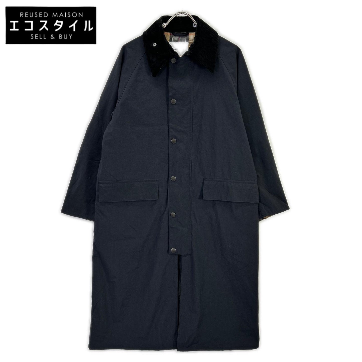 Barbour バブアー 2102384 ブラック ナイロン BURGHLEY/バーレー ロングコート コート