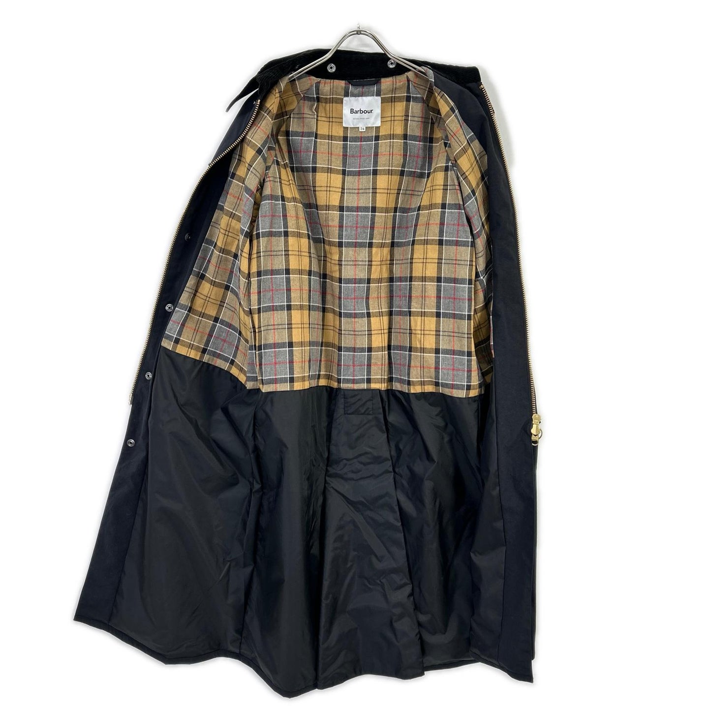 Barbour バブアー 2102384 ブラック ナイロン BURGHLEY/バーレー ロングコート コート