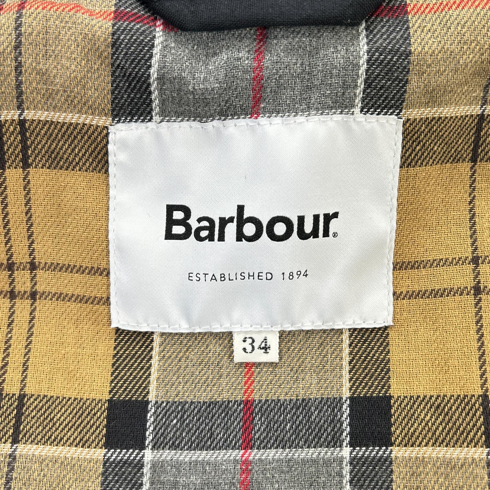 Barbour バブアー 2102384 ブラック ナイロン BURGHLEY/バーレー ロングコート コート