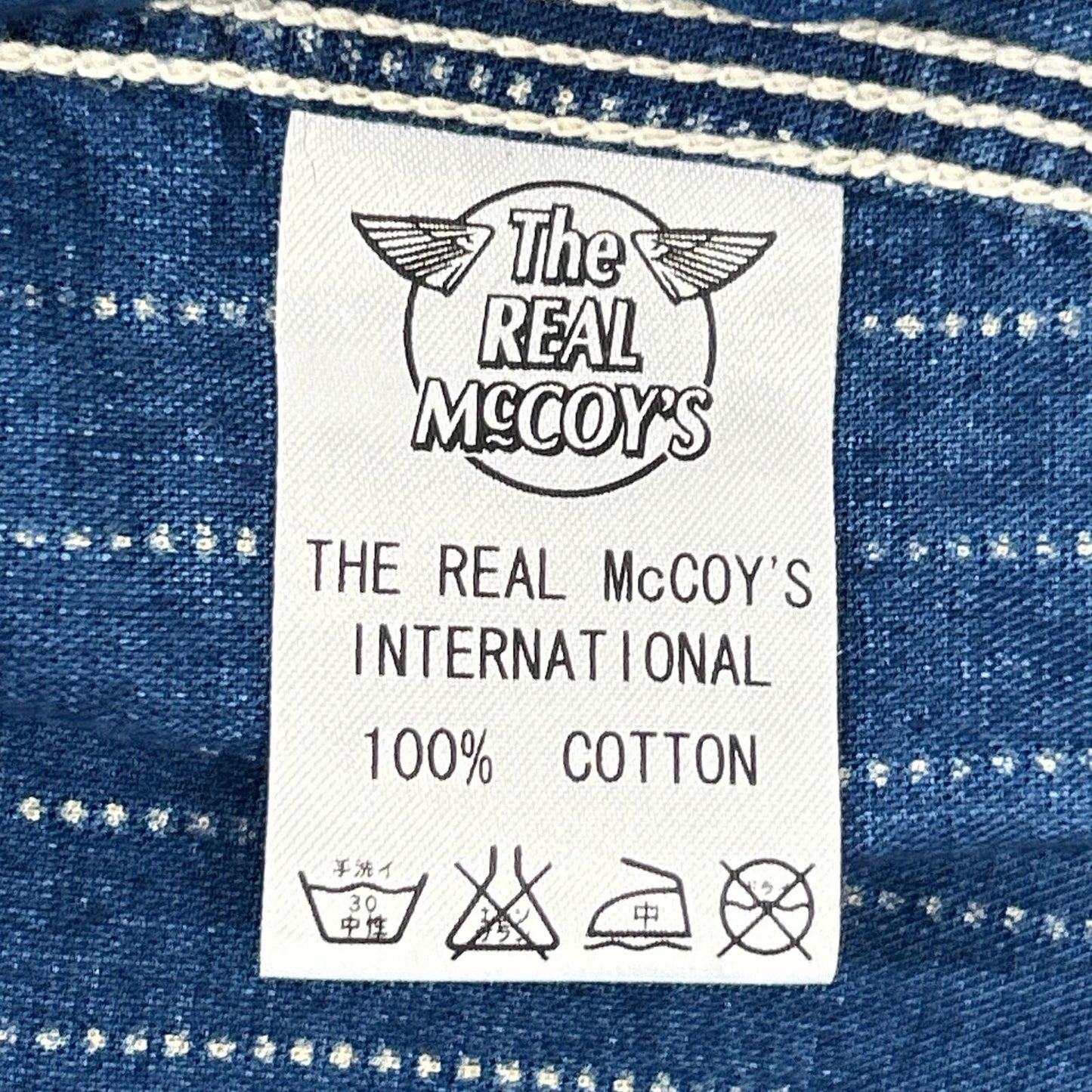 THE REAL MCCOY'S ザリアルマッコイズ 【JOE McCOY】インディゴ コットン ストライプ ウォバッシュ ワークシャツ トップス