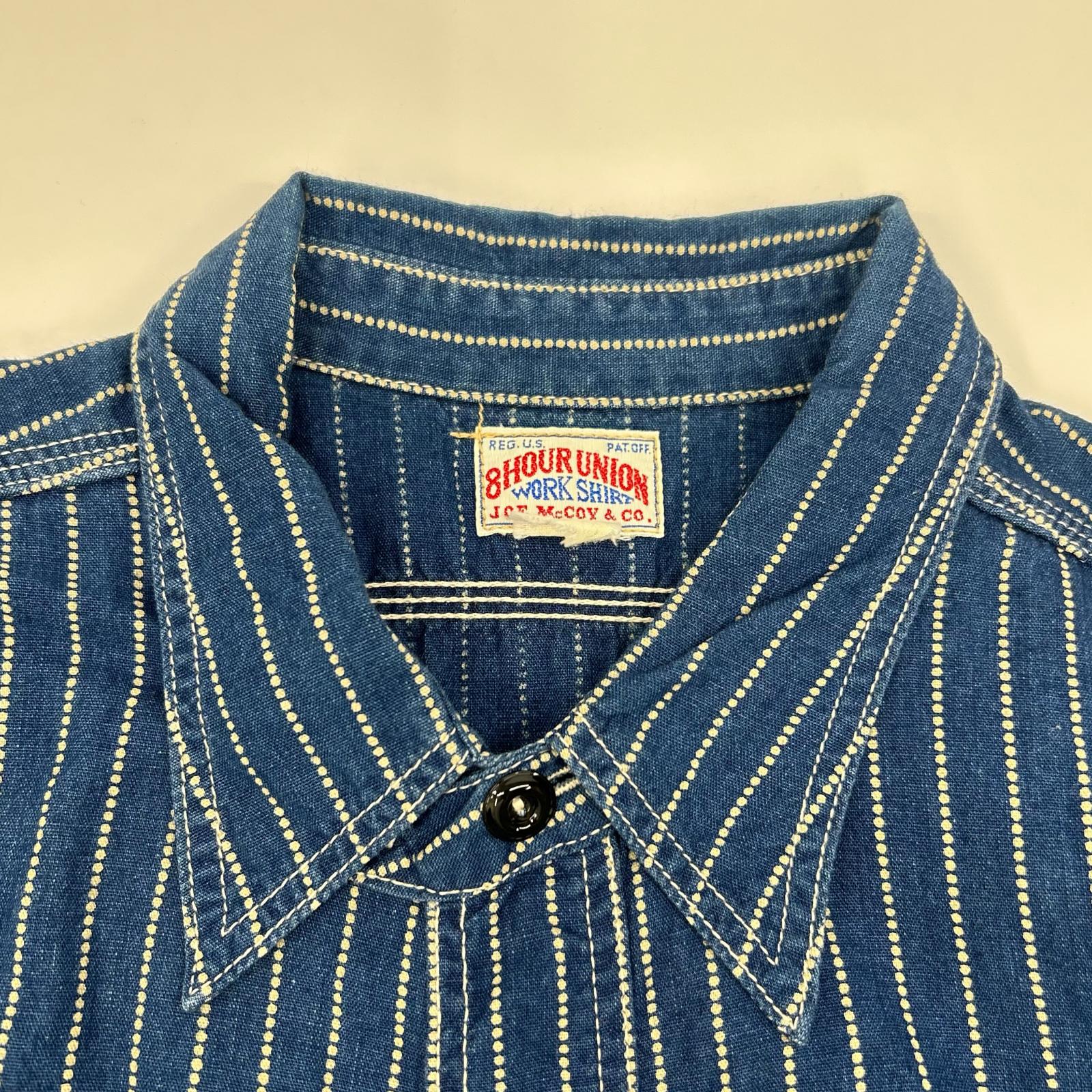 THE REAL MCCOY'S ザリアルマッコイズ 【JOE McCOY】インディゴ コットン ストライプ ウォバッシュ ワークシャツ トップス