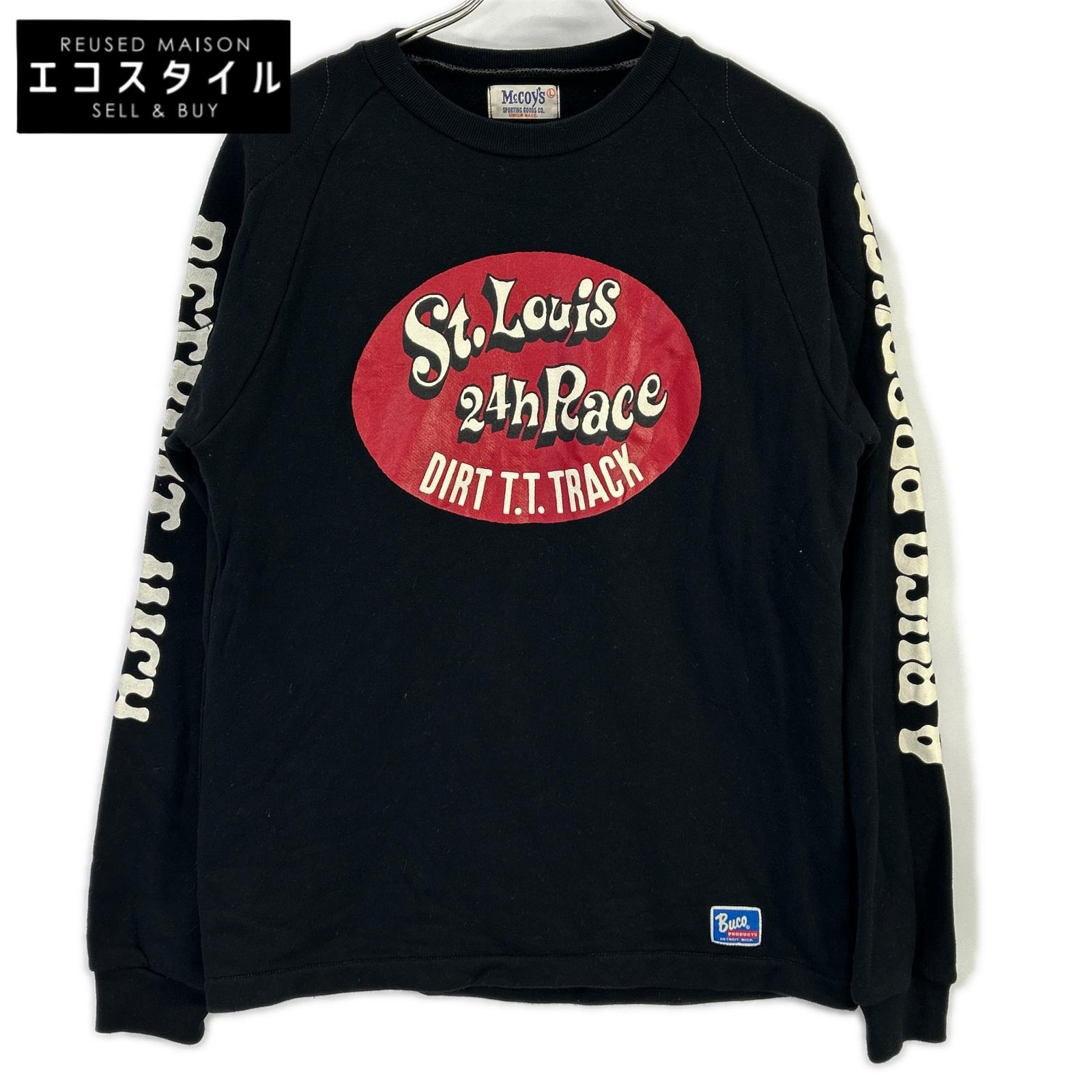 THE REAL MCCOY'S 【Buco】black padded racing sweatshirt top