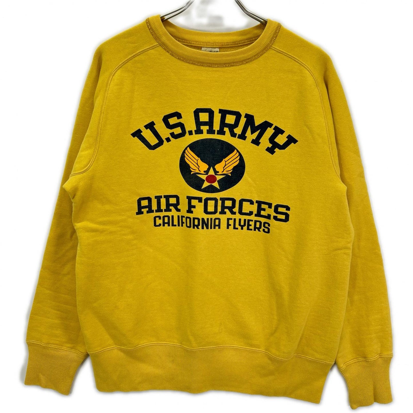 BUZZ RICKSON'S バズリクソンズ イエロー コットン U.S.ARMY クルーネックスウェットプルオーバー トップス