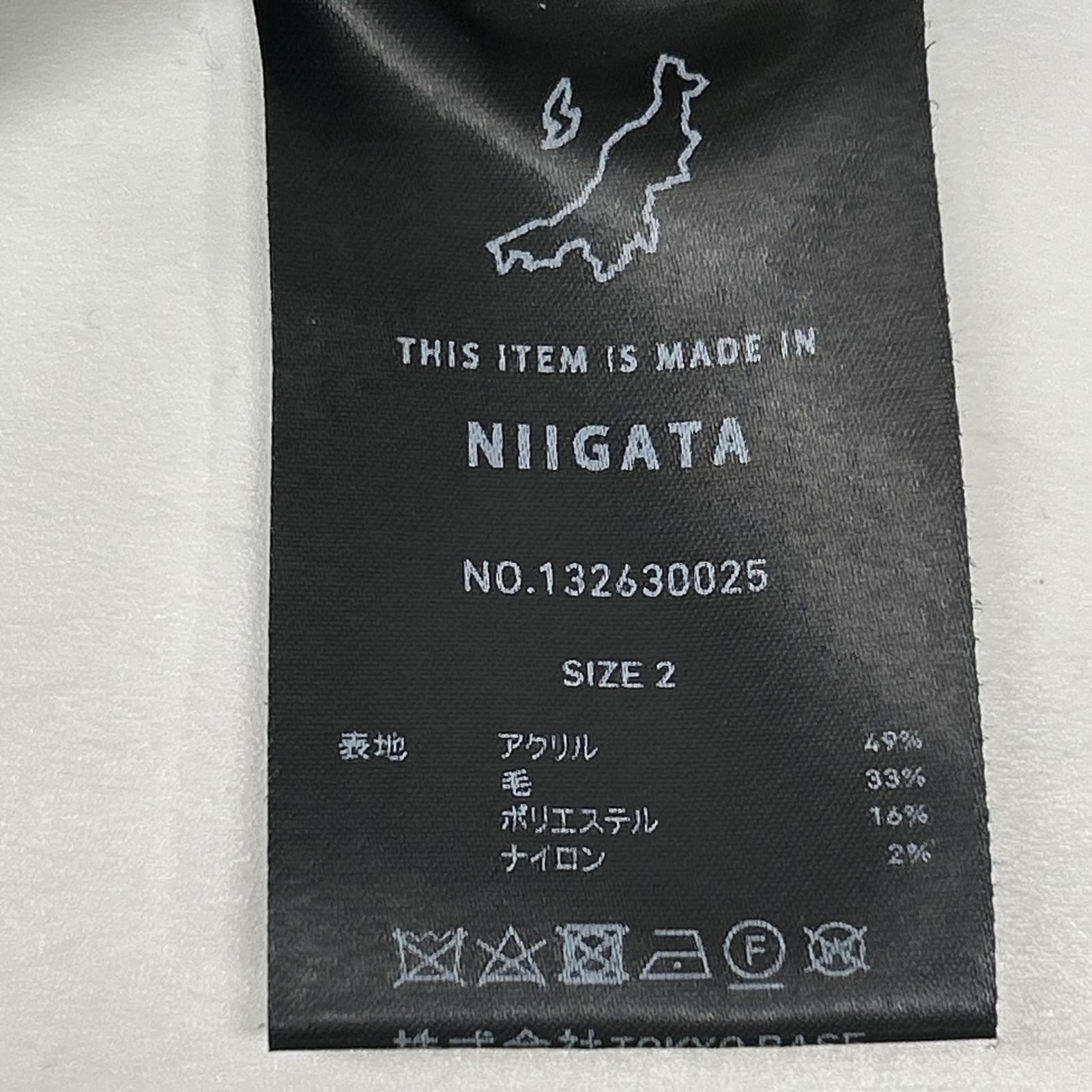 UNITED TOKYO ユナイテッドトウキョウ 132630025 ブラック×グレー ウール混 ジオメタリブライン オーバーサイズニット トップス
