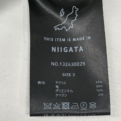 UNITED TOKYO ユナイテッドトウキョウ 132630025 ブラック×グレー ウール混 ジオメタリブライン オーバーサイズニット トップス