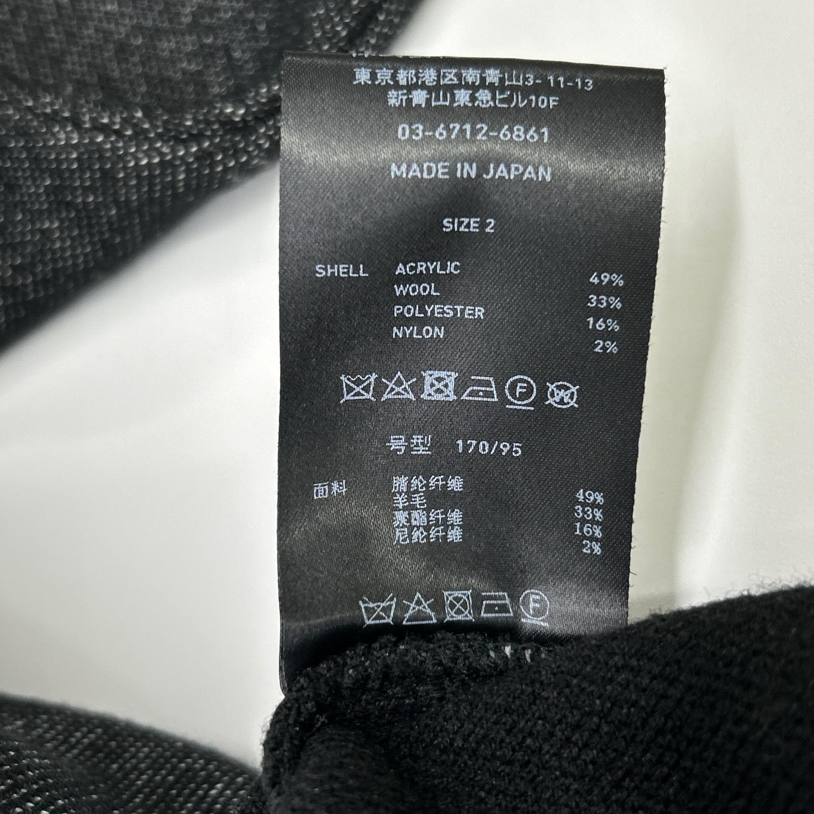 UNITED TOKYO ユナイテッドトウキョウ 132630025 ブラック×グレー ウール混 ジオメタリブライン オーバーサイズニット トップス