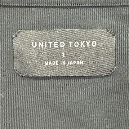 UNITED TOKYO ユナイテッドトウキョウ 133400001 ブラック コットン レギュラーカラーロングスリーブシェルボタンシャツ トップス
