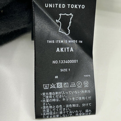 UNITED TOKYO ユナイテッドトウキョウ 133400001 ブラック コットン レギュラーカラーロングスリーブシェルボタンシャツ トップス