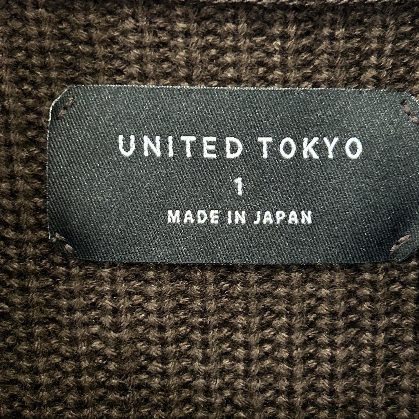 UNITED TOKYO ユナイテッドトウキョウ 131630004 ブラウン ウール リブ編み オーバーサイズタートルニット トップス