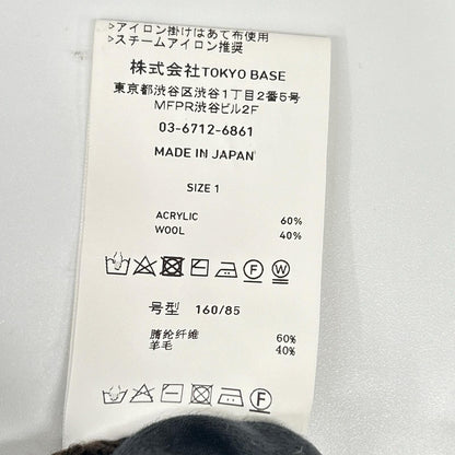 UNITED TOKYO ユナイテッドトウキョウ 131630004 ブラウン ウール リブ編み オーバーサイズタートルニット トップス