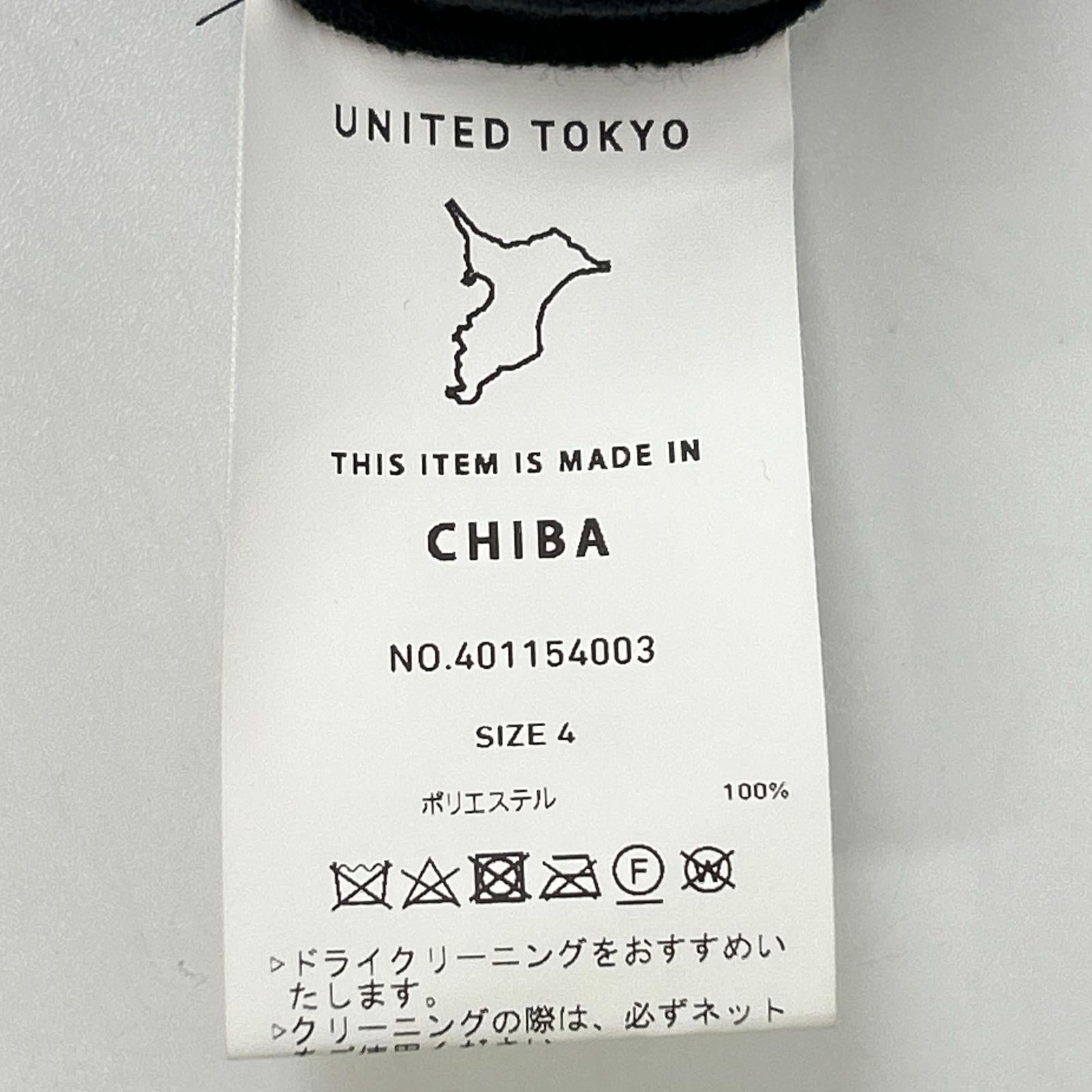 UNITED TOKYO ユナイテッドトウキョウ 401154003 ブラック ポリエステル ダブルフェイスVネックロングコート コート