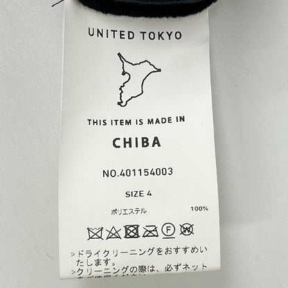 UNITED TOKYO ユナイテッドトウキョウ 401154003 ブラック ポリエステル ダブルフェイスVネックロングコート コート