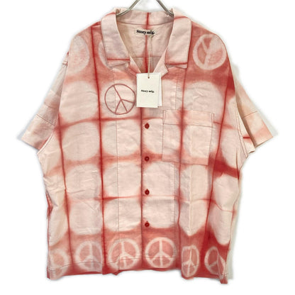 story mfg. ストーリーエムエフジー 26SS ピンク Greetings Shirt Pink Peace Clamp コットンリネンシャツ トップス