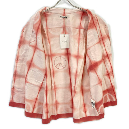story mfg. ストーリーエムエフジー 26SS ピンク Greetings Shirt Pink Peace Clamp コットンリネンシャツ トップス