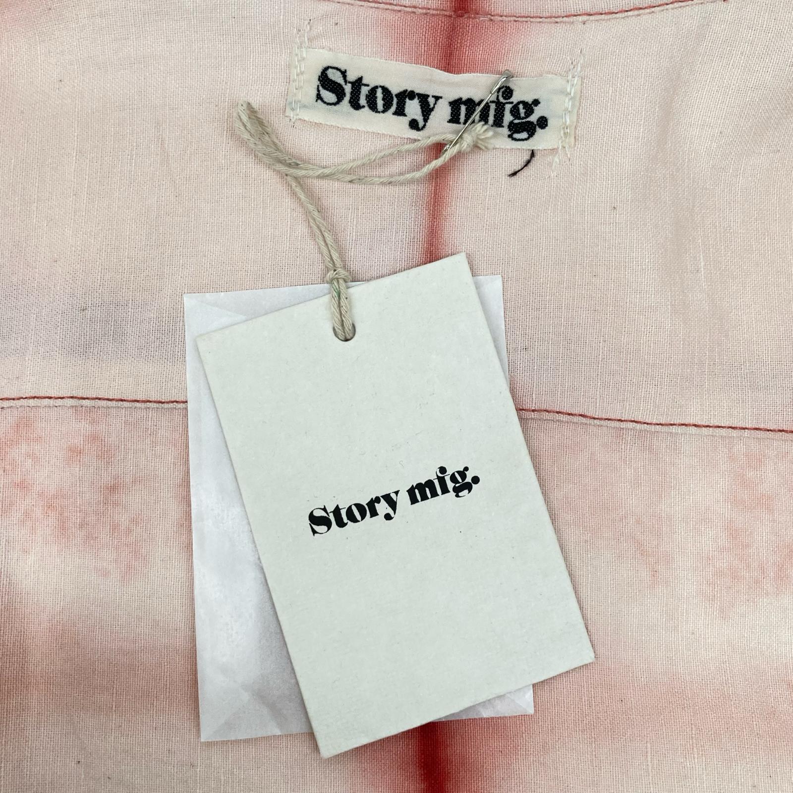 story mfg. ストーリーエムエフジー 26SS ピンク Greetings Shirt Pink Peace Clamp コットンリネンシャツ トップス