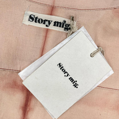 story mfg. ストーリーエムエフジー 26SS ピンク Greetings Shirt Pink Peace Clamp コットンリネンシャツ トップス