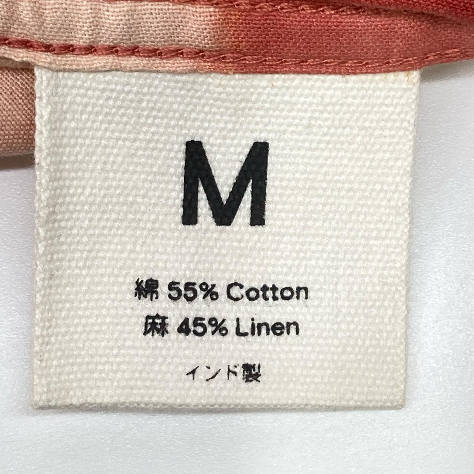 story mfg. 26SS Pink Greetings Shirt Pink Peace Clamp Cotton-Linen Shirt