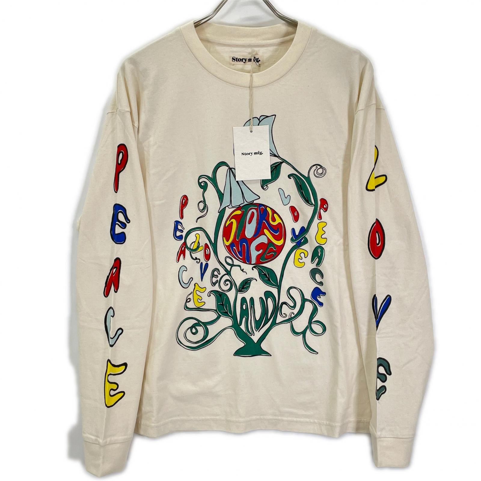 story mfg. ストーリーエムエフジー 26SS アイボリー GRATEFUL TEE LS/グレートフル L/STシャツ トップス