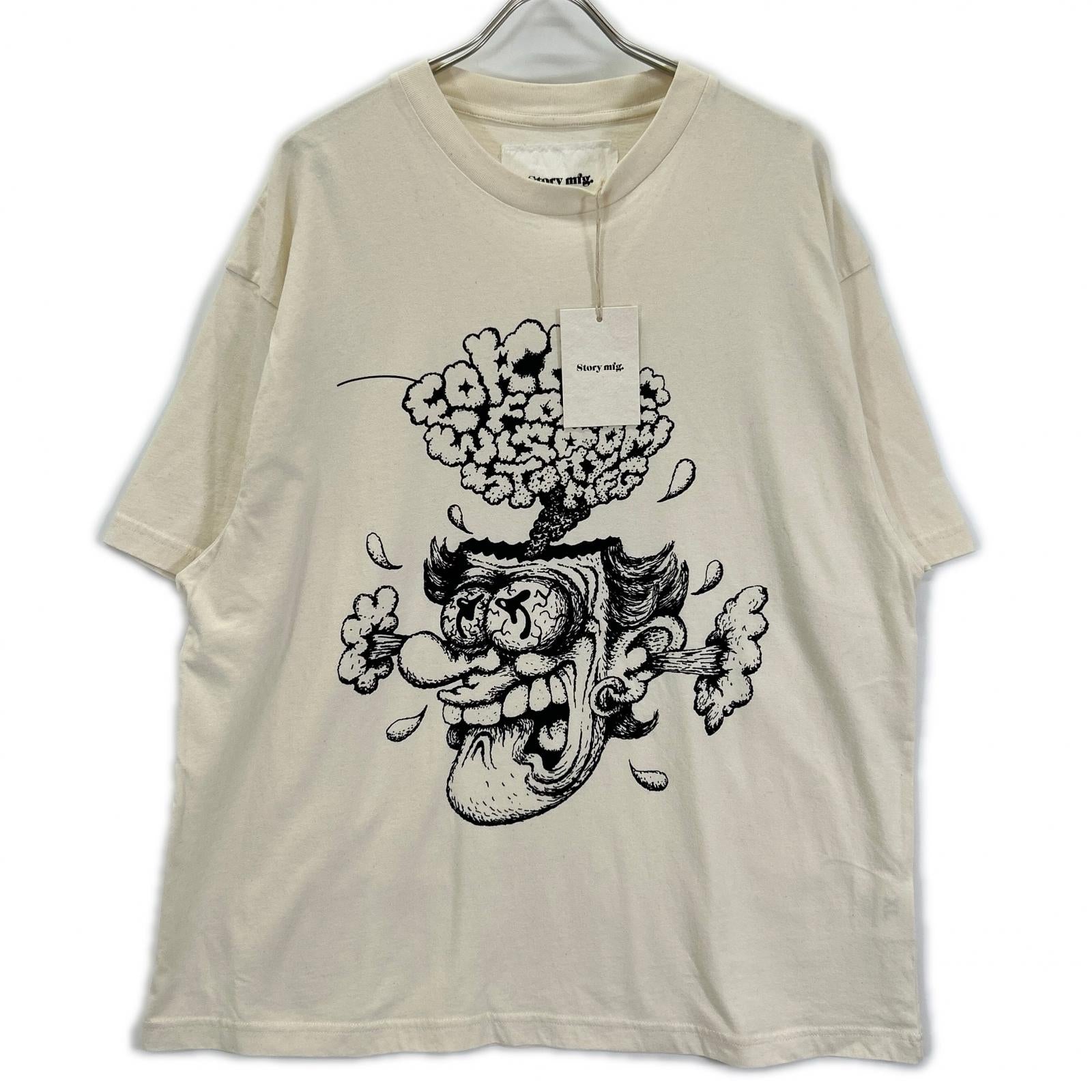 story mfg. ストーリーエムエフジー 25AW アイボリー Forage Brain クルーネック S/Sカットソー トップス