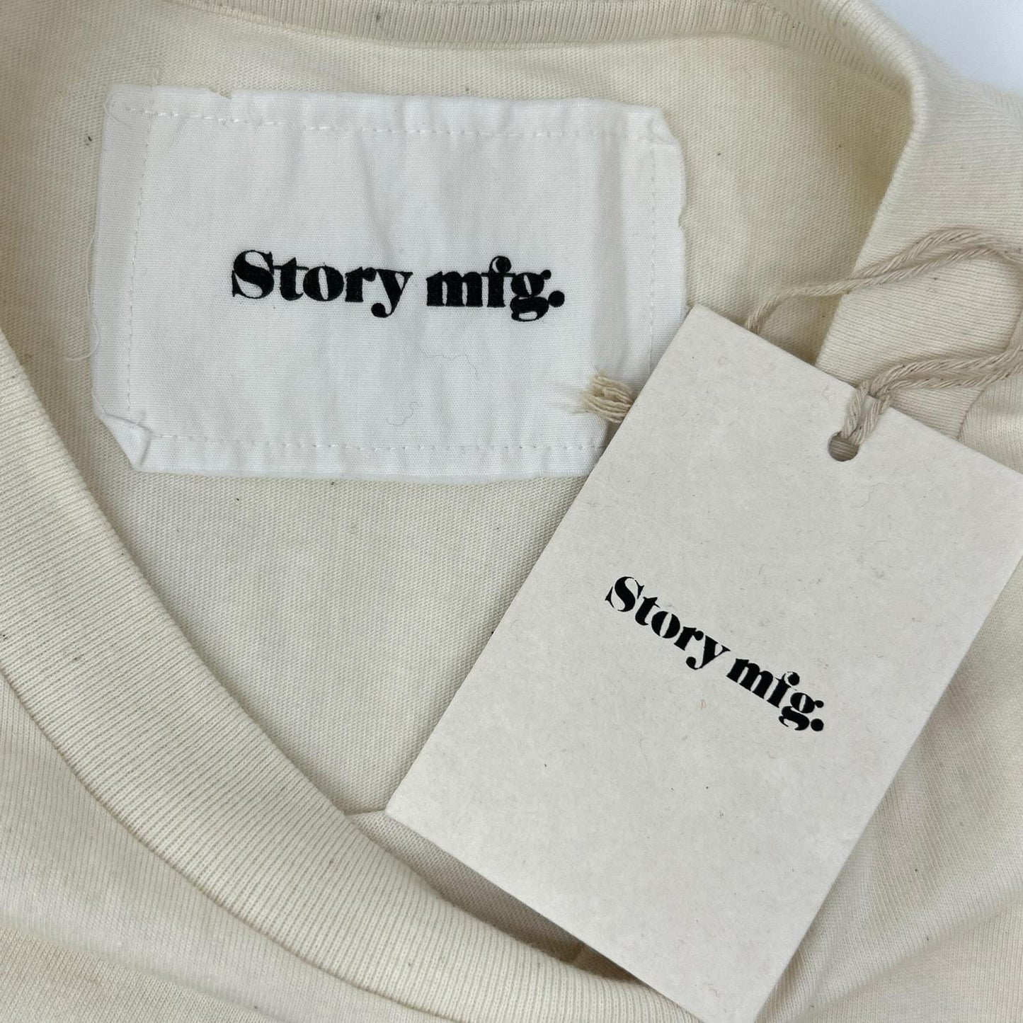 story mfg. ストーリーエムエフジー 25AW アイボリー Forage Brain クルーネック S/Sカットソー トップス