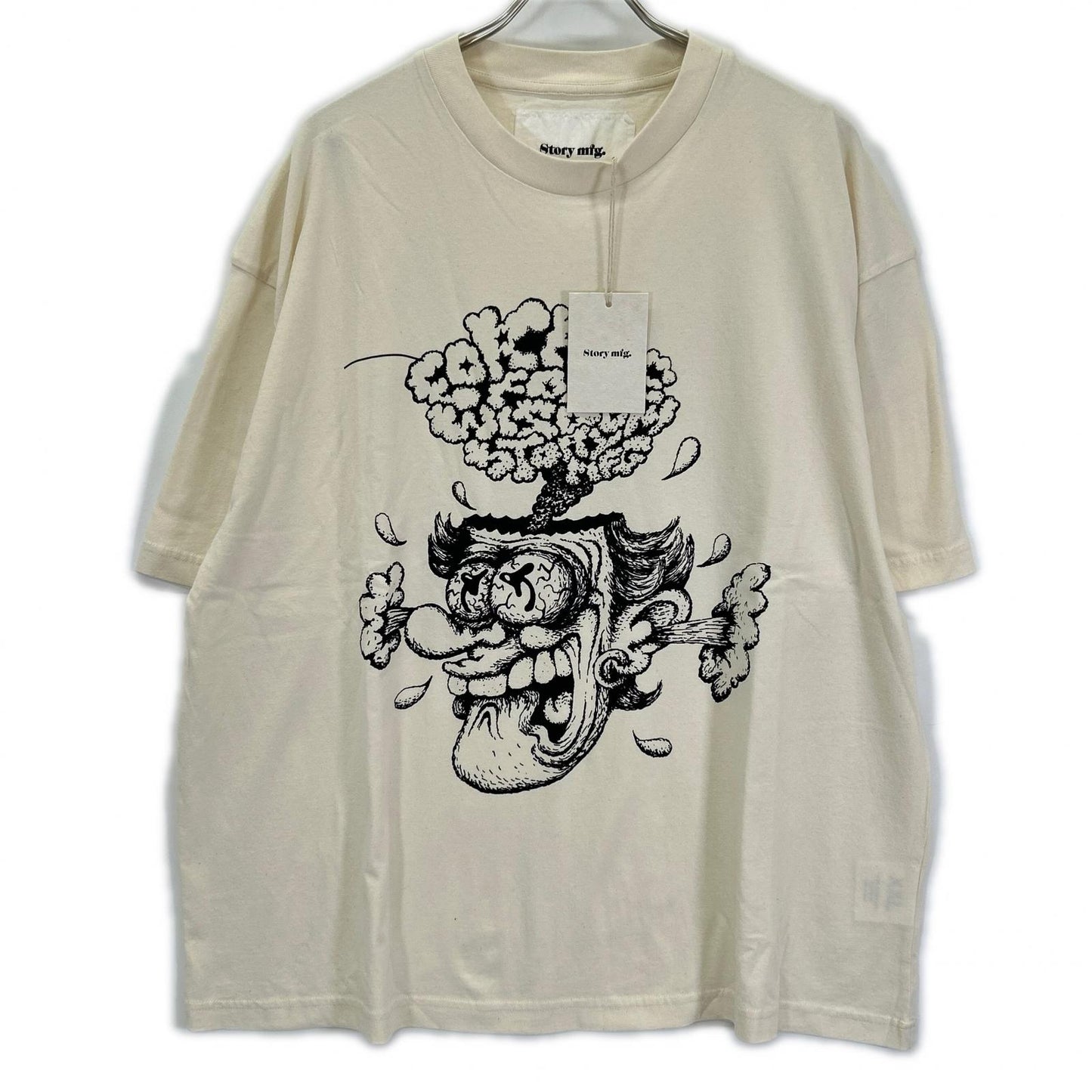 story mfg. ストーリーエムエフジー 25AW アイボリー Forage Brain クルーネック S/Sカットソー トップス