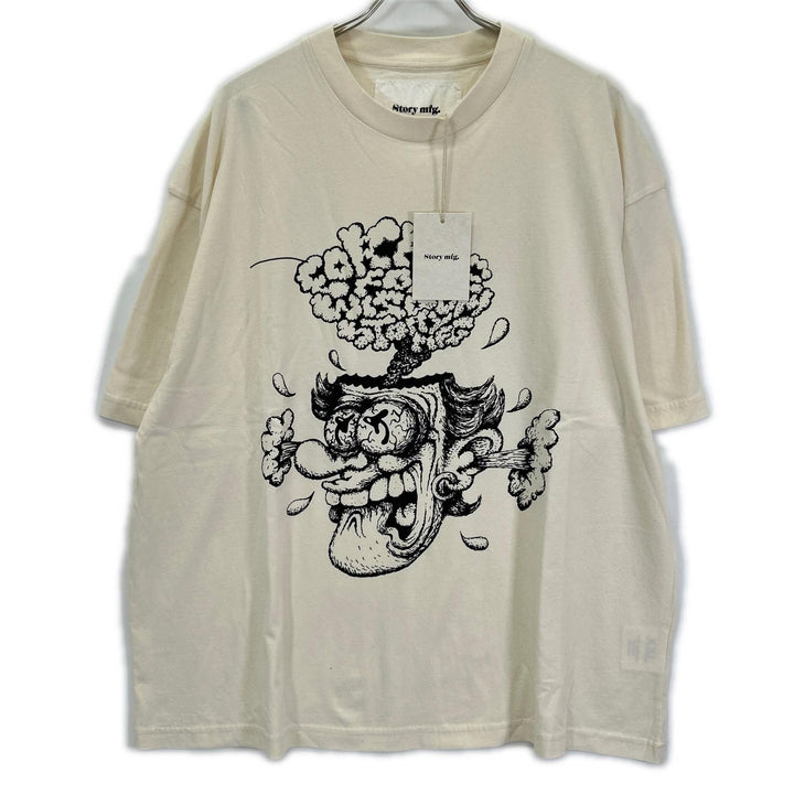 story mfg. ストーリーエムエフジー 25AW アイボリー Forage Brain クルーネック S/Sカットソー トップス