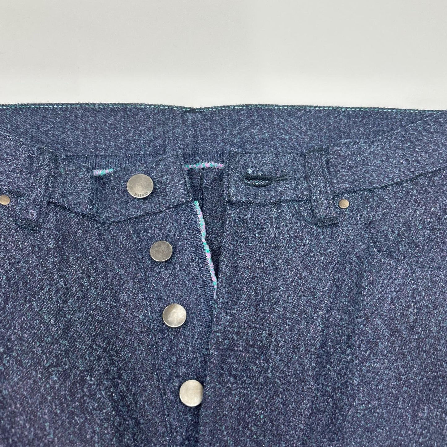 kiivu キフ DENIM STRAIGHT TROUSER - 12.5oz Rainbow Denim +Needles Punch ボトムス