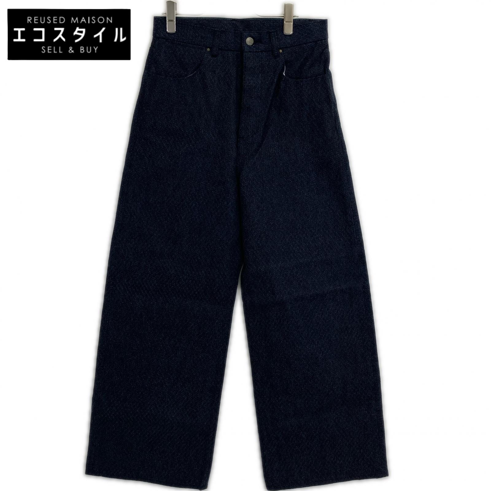 kiivu キフ DENIM CURVY LEG TROUSER - 12.5oz Rainbow Denim +Needles Punch- ボトムス