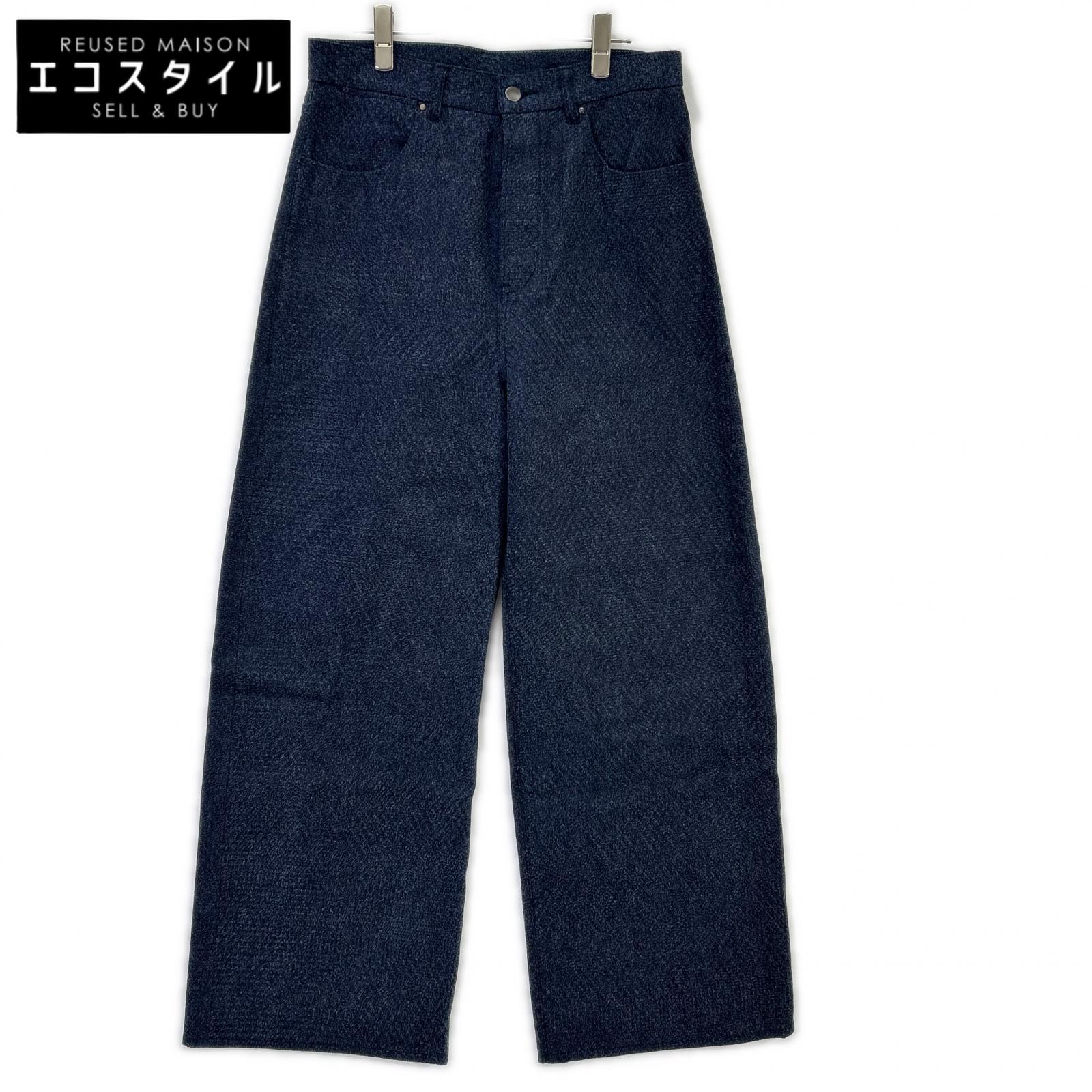 kiivu キフ DENIM CURVY LEG TROUSER - 12.5oz Rainbow Denim +Needles Punch- ボトムス