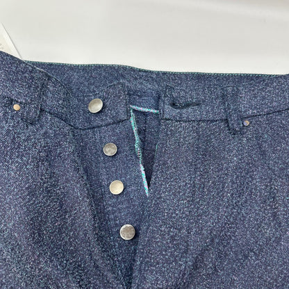 kiivu キフ DENIM CURVY LEG TROUSER - 12.5oz Rainbow Denim +Needles Punch- ボトムス