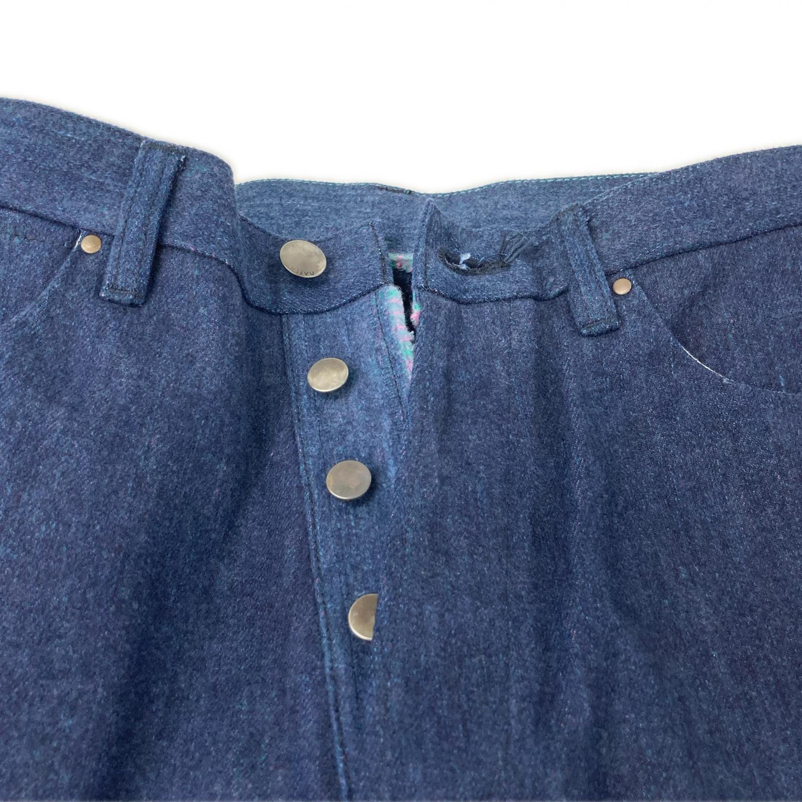 kiivu キフ DENIM WIDE TROUSER - 12.5oz Rainbow Denim + Needle - ボトムス