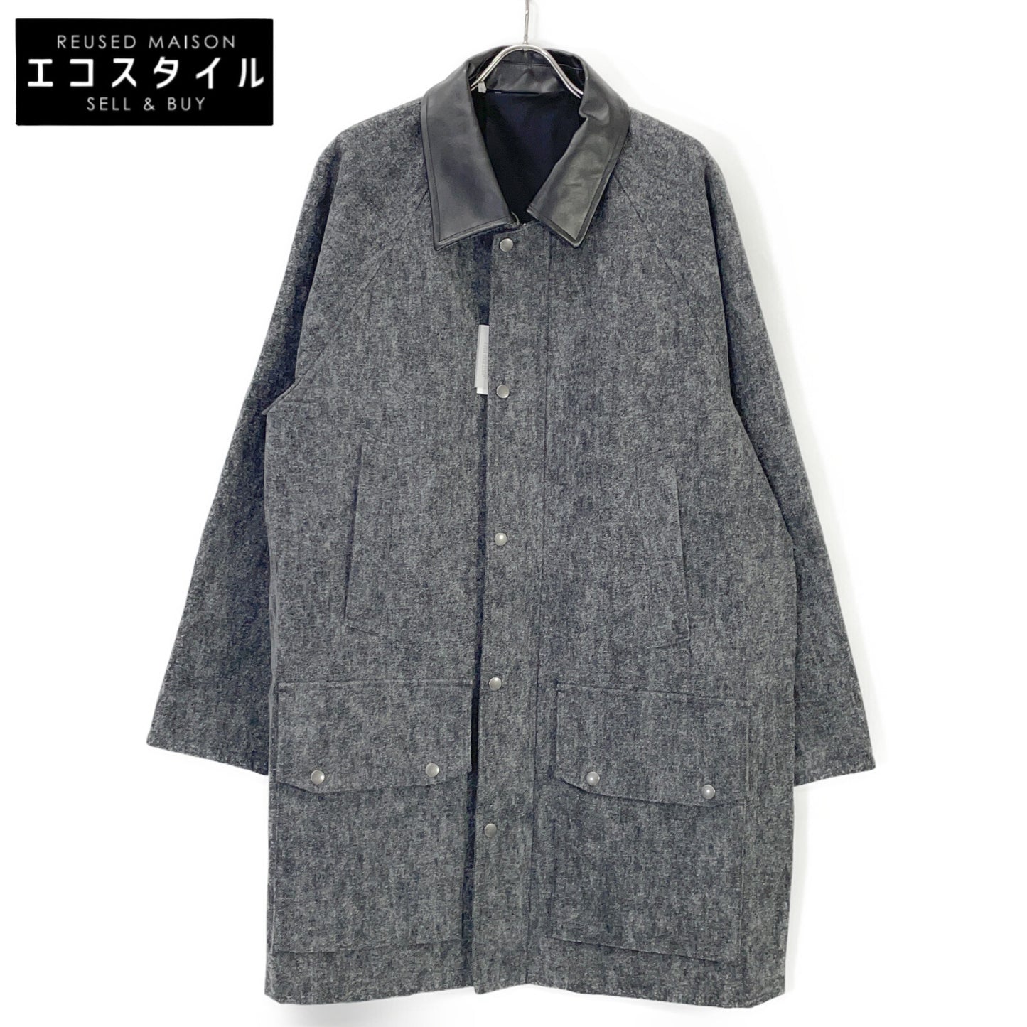 kiivu キフ ブラック×グレー HUNTING JACKET - Color Denim + Needle - ジャケット