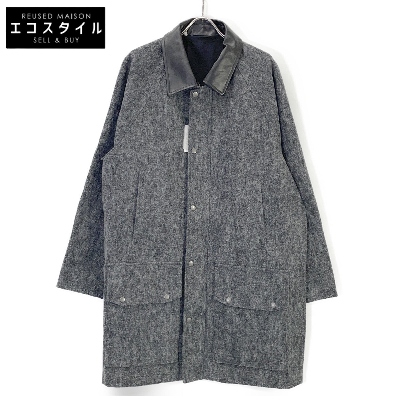 kiivu キフ ブラック×グレー HUNTING JACKET - Color Denim + Needle - ジャケット