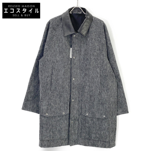 kiivu Black × Gray HUNTING JACKET - Color Denim + Needle - Jacket