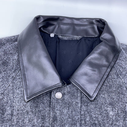 kiivu キフ ブラック×グレー HUNTING JACKET - Color Denim + Needle - ジャケット