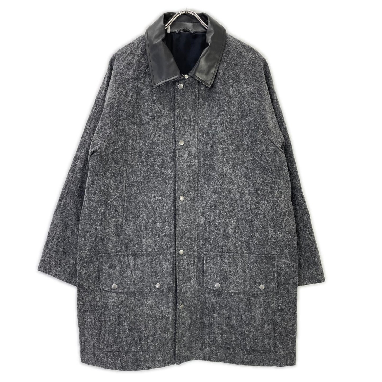 kiivu キフ ブラック×グレー HUNTING JACKET - Color Denim + Needle - ジャケット