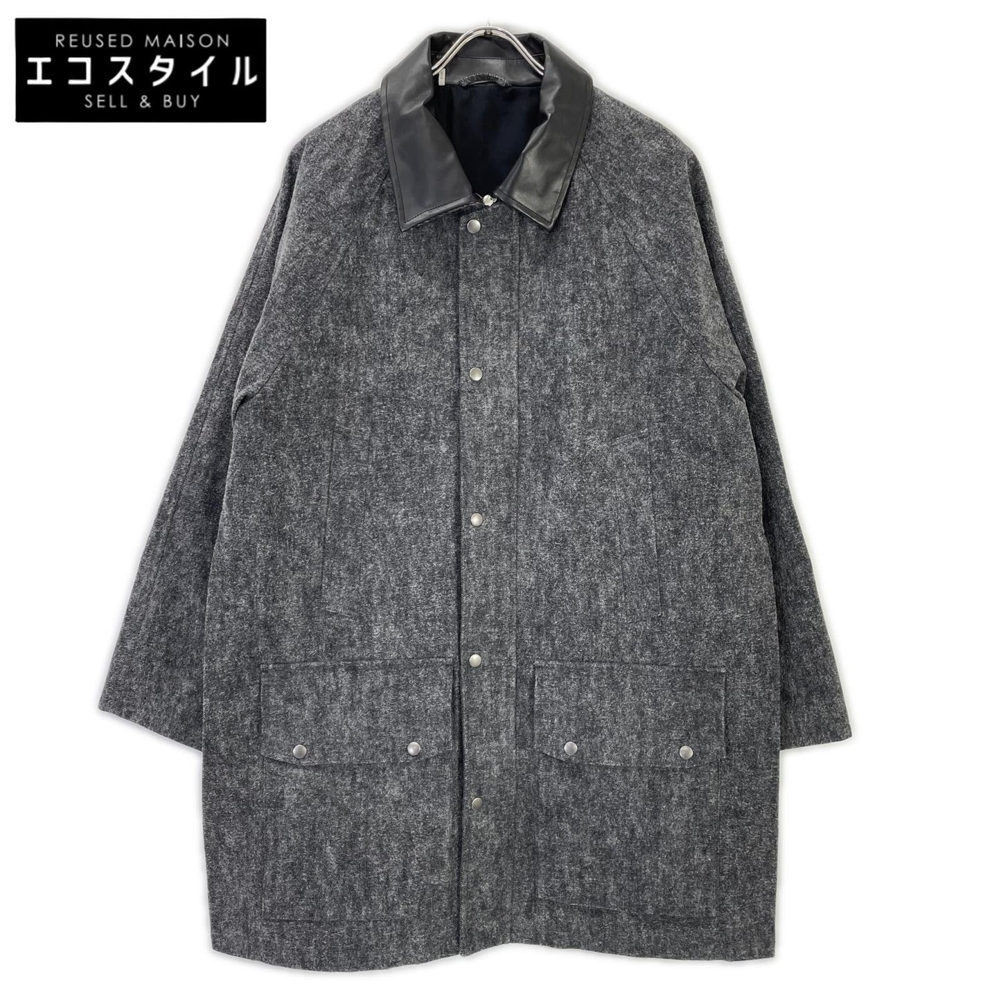 kiivu キフ ブラック×グレー HUNTING JACKET - Color Denim + Needle - ジャケット