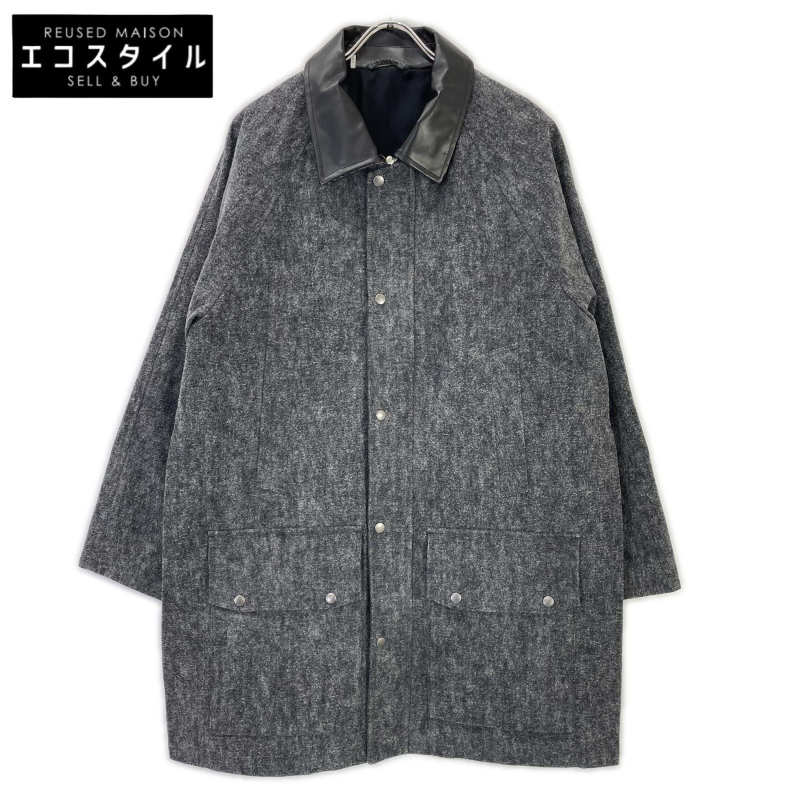 kiivu キフ ブラック×グレー HUNTING JACKET - Color Denim + Needle - ジャケット