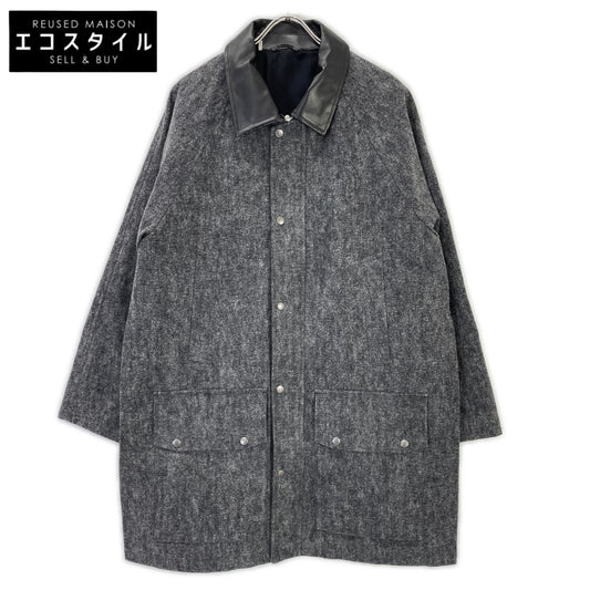kiivu Black × Gray HUNTING JACKET - Color Denim + Needle - Jacket