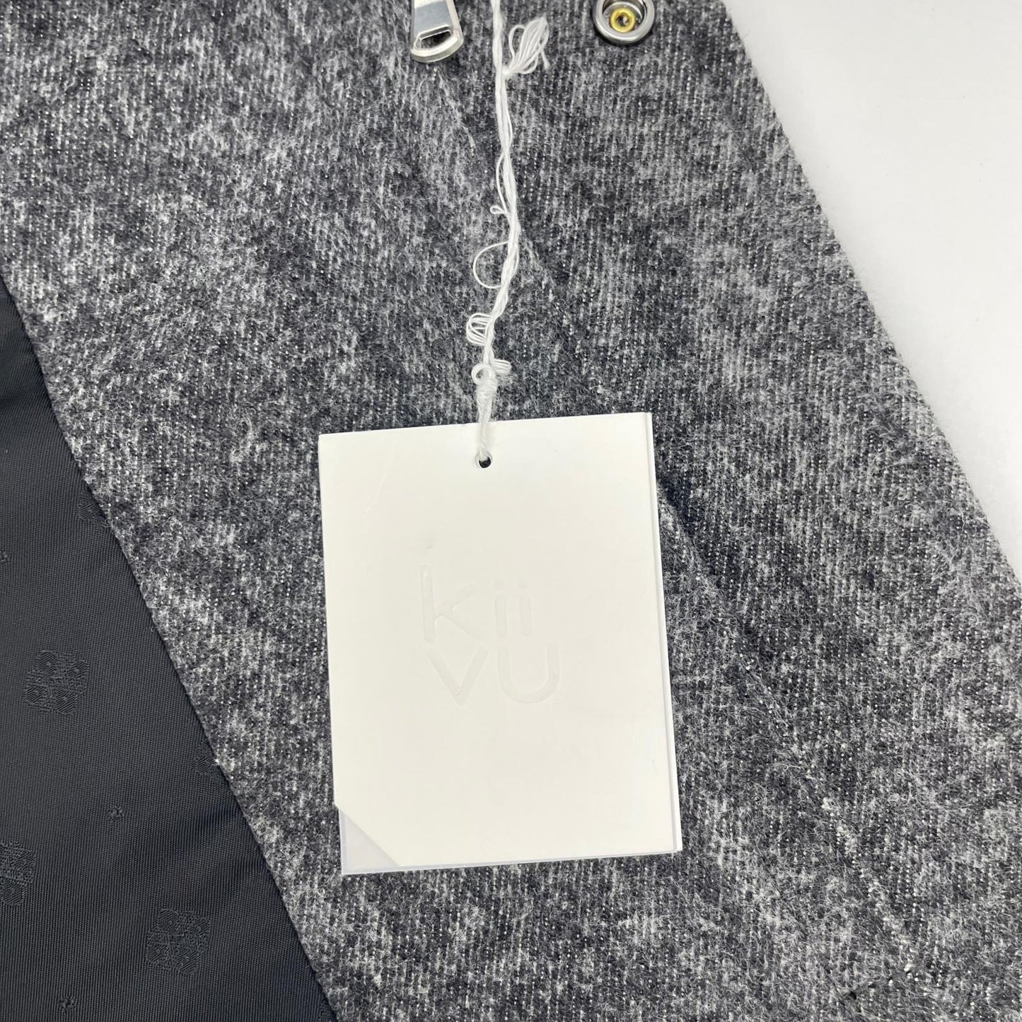 kiivu キフ ブラック×グレー HUNTING JACKET - Color Denim + Needle - ジャケット