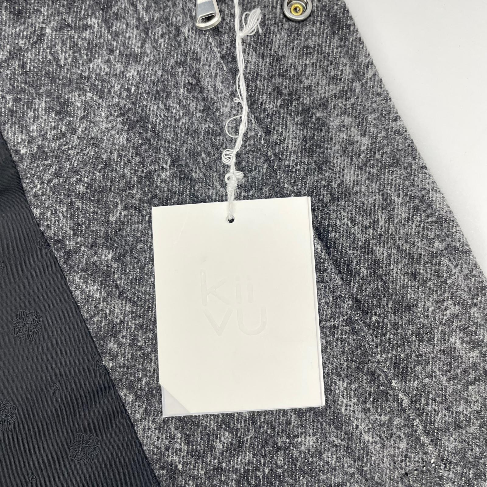 kiivu キフ ブラック×グレー HUNTING JACKET - Color Denim + Needle - ジャケット