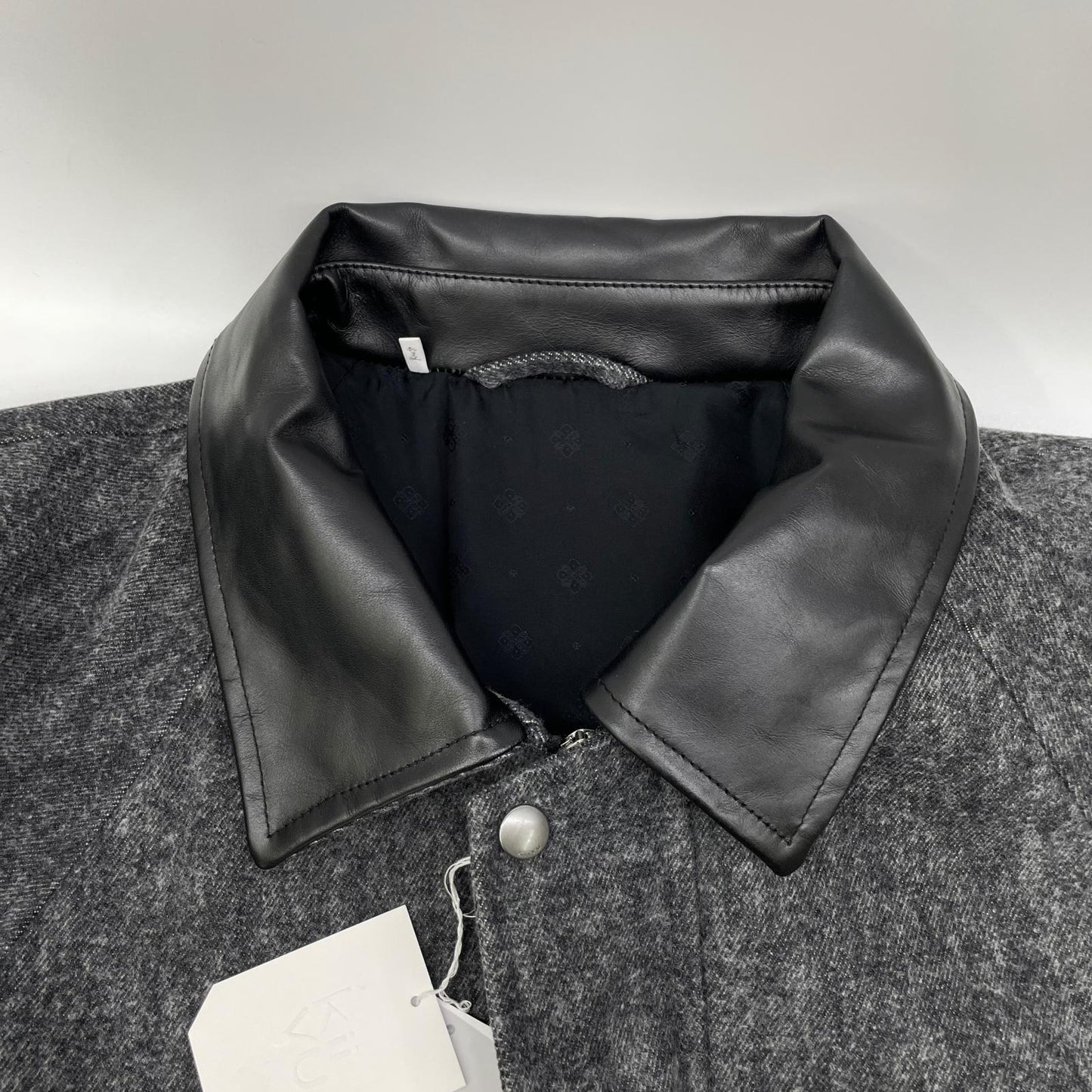 kiivu キフ ブラック×グレー HUNTING JACKET - Color Denim + Needle - ジャケット