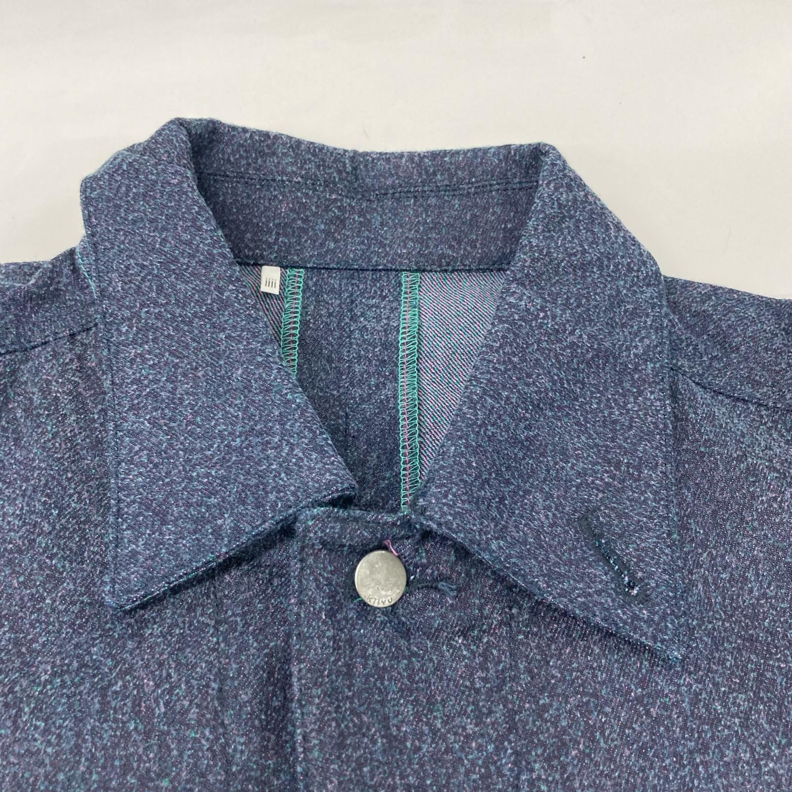 kiivu キフ インディゴ DENIM WORK JACKET - 12.5oz Rainbow Denim +Needles Punch- ジャケット