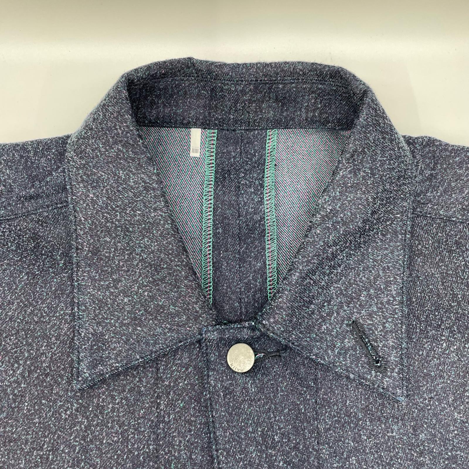 kiivu キフ インディゴ DENIM WORK JACKET - 12.5oz Rainbow Denim +Needles Punch- ジャケット