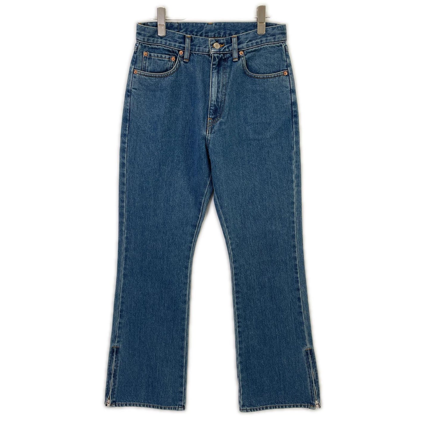 RICE NINE TEN ライスナインテン インディゴ BOOT CUT SIDE ZIP JEANS フレアデニムパンツ ボトムス