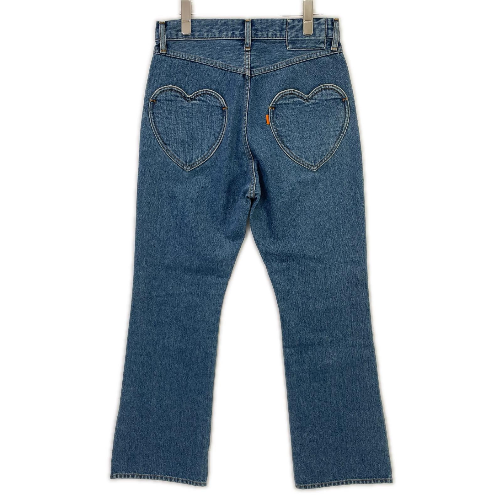 RICE NINE TEN ライスナインテン インディゴ BOOT CUT SIDE ZIP JEANS フレアデニムパンツ ボトムス