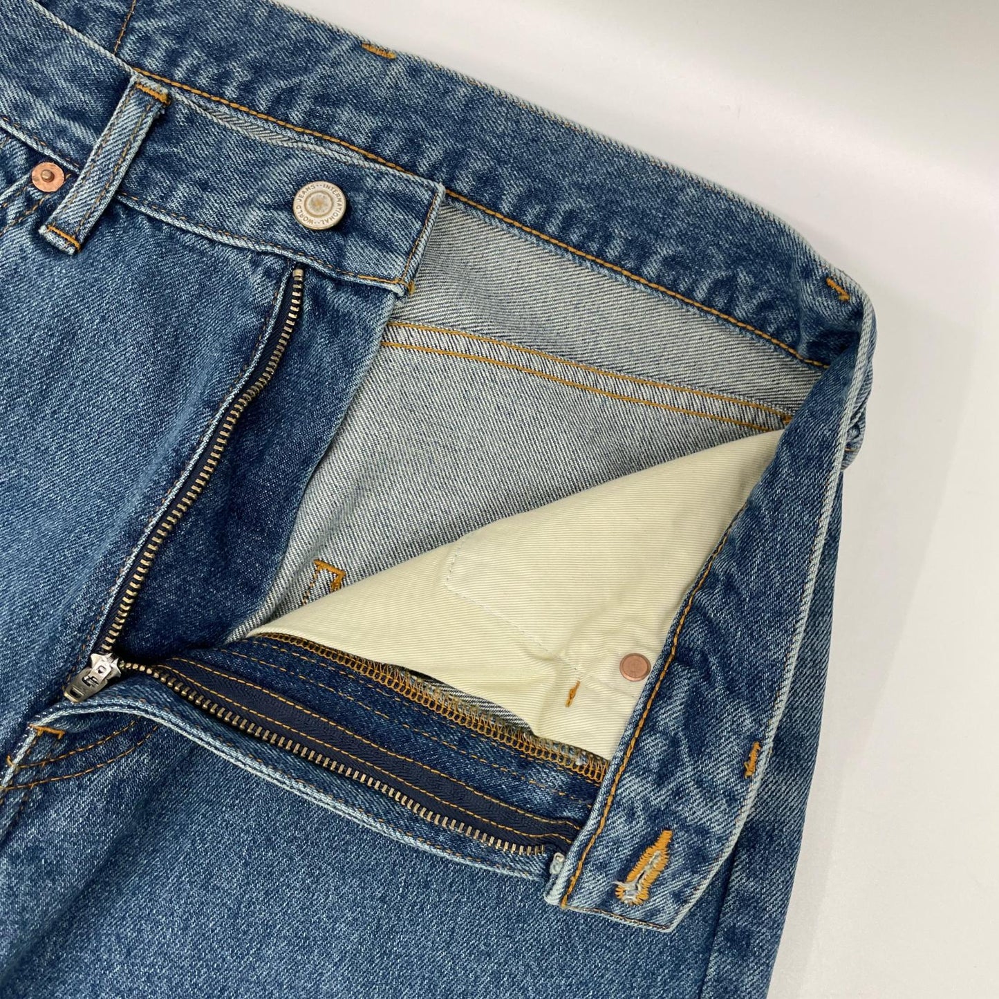 RICE NINE TEN ライスナインテン インディゴ BOOT CUT SIDE ZIP JEANS フレアデニムパンツ ボトムス