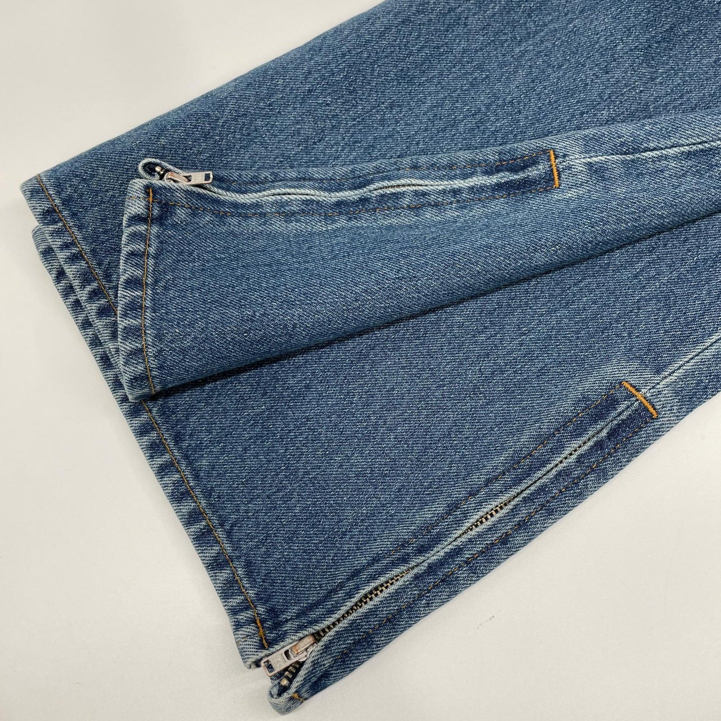RICE NINE TEN ライスナインテン インディゴ BOOT CUT SIDE ZIP JEANS フレアデニムパンツ ボトムス