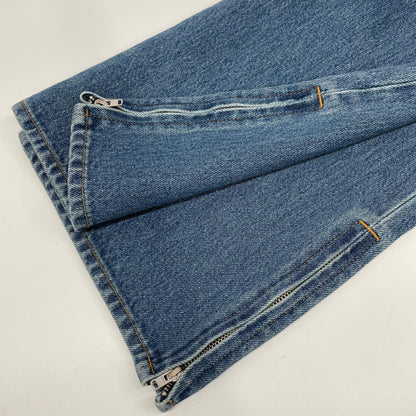 RICE NINE TEN ライスナインテン インディゴ BOOT CUT SIDE ZIP JEANS フレアデニムパンツ ボトムス