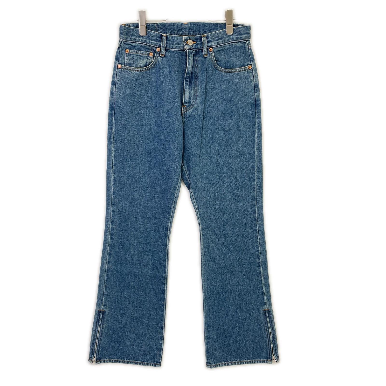 RICE NINE TEN ライスナインテン インディゴ BOOT CUT SIDE ZIP JEANS フレアデニムパンツ ボトムス
